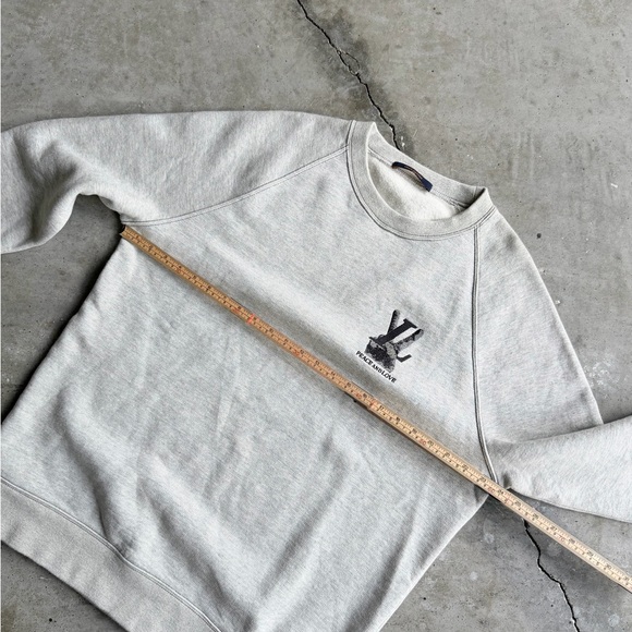 Louis Vuitton Cream Crewneck Sweatshirt with Small Chest Logo - Picture 6 of 8
